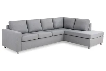 Crazy 4-sits Högervänd L-formad Schäslongsoffa i Tyg - Grå - Products - Möbler - Soffa - Divansoffa & schäslongsoffa - 3 sits soffa med divan