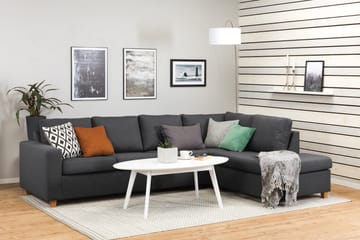 Crazy 4-sits Högervänd L-formad Schäslongsoffa i Tyg - Mörkgrå - Products - Möbler - Soffa - Divansoffa & schäslongsoffa - 3 sits soffa med divan