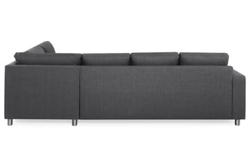 Crazy 4-sits Högervänd L-formad Schäslongsoffa i Tyg - Mörkgrå - Products - Möbler - Soffa - Divansoffa & schäslongsoffa - 3 sits soffa med divan