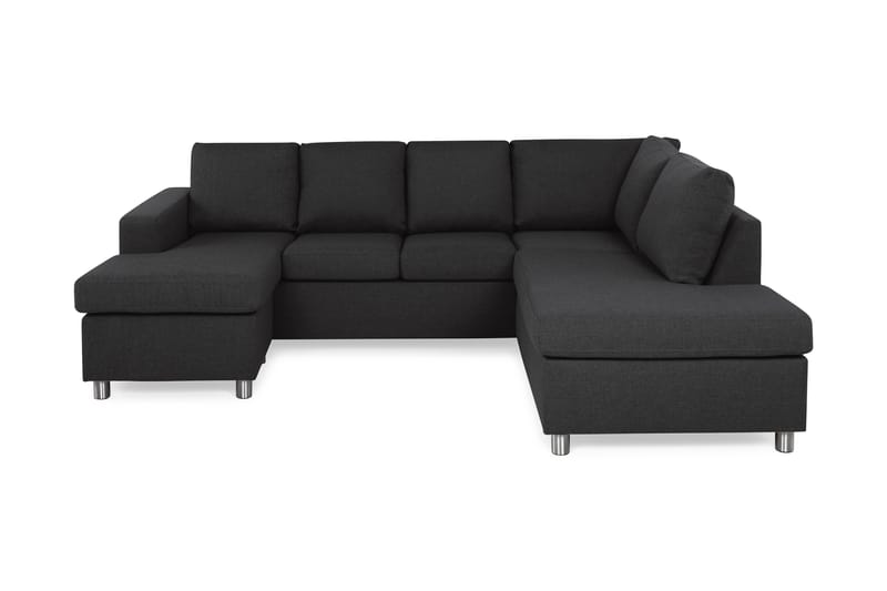 Crazy 4-sits Högervänd U-formad Large Soffa med Divan och Schäslong i Tyg - Antracit - Products - Möbler - Soffa - Divansoffa & schäslongsoffa - 3 sits soffa med divan