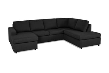 Crazy 4-sits Högervänd U-formad Large Soffa med Divan och Schäslong i Tyg - Antracit - Products - Möbler - Soffa - Divansoffa & schäslongsoffa - 4 sits soffa med divan
