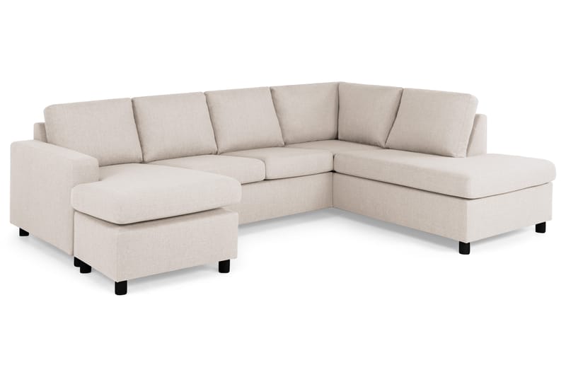 Crazy 4-sits Högervänd U-formad Large Soffa med Divan och Schäslong i Tyg - Beige - Products - Möbler - Soffa - Divansoffa & schäslongsoffa - 4 sits soffa med divan