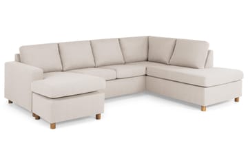 Crazy 4-sits Högervänd U-formad Large Soffa med Divan och Schäslong i Tyg - Beige - Products - Möbler - Soffa - Divansoffa & schäslongsoffa - 4 sits soffa med divan