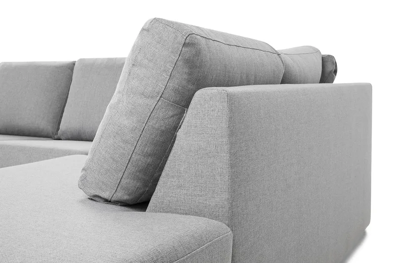 Crazy 4-sits Högervänd U-formad Large Soffa med Divan och Schäslong i Tyg - Grå - Products - Möbler - Soffa - Divansoffa & schäslongsoffa - 4 sits soffa med divan