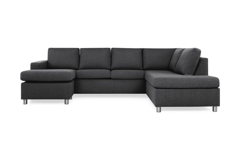 Crazy 4-sits Högervänd U-formad Large Soffa med Divan och Schäslong i Tyg - Mörkgrå - Products - Möbler - Soffa - Divansoffa & schäslongsoffa - 4 sits soffa med divan