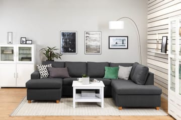 Crazy 4-sits Högervänd U-formad Large Soffa med Divan och Schäslong i Tyg - Mörkgrå - Products - Möbler - Soffa - Divansoffa & schäslongsoffa - 4 sits soffa med divan