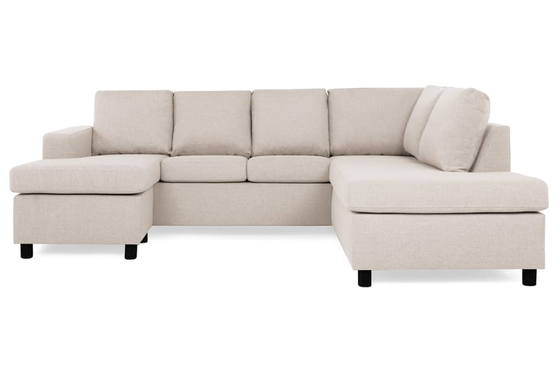 Crazy 4-sits Högervänd U-formad Small Soffa med Divan och Schäslong i Tyg - Beige - Products - Möbler - Soffa - Divansoffa & schäslongsoffa - 4 sits soffa med divan