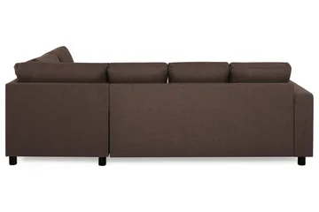 Crazy 4-sits Högervänd U-formad Small Soffa med Divan och Schäslong i Tyg - Brun - Products - Möbler - Soffa - Divansoffa & schäslongsoffa - 3 sits soffa med divan