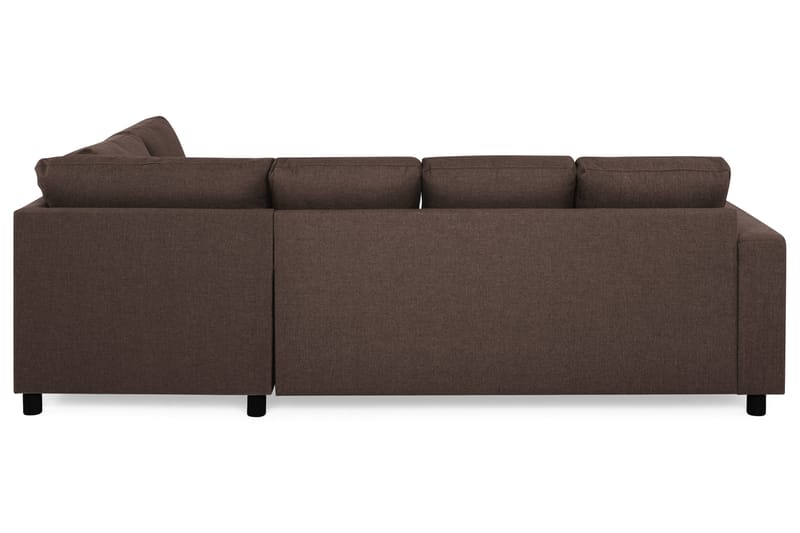 Crazy 4-sits Högervänd U-formad Small Soffa med Divan och Schäslong i Tyg - Brun - Products - Möbler - Soffa - Divansoffa & schäslongsoffa - 3 sits soffa med divan