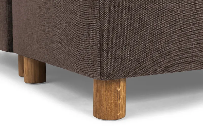 Crazy 4-sits Högervänd U-formad Small Soffa med Divan och Schäslong i Tyg - Brun - Products - Möbler - Soffa - Divansoffa & schäslongsoffa - 3 sits soffa med divan