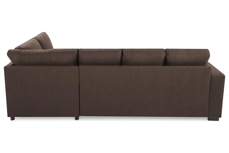 Crazy 4-sits Högervänd U-formad Small Soffa med Divan och Schäslong i Tyg - Brun - Products - Möbler - Soffa - Divansoffa & schäslongsoffa - 3 sits soffa med divan