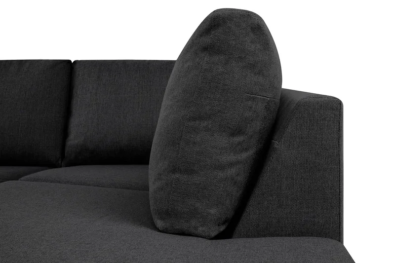 Crazy 4-sits Högervänd U-formad Small Soffa med Divan och Schäslong i Tyg - Mörkgrå - Products - Möbler - Soffa - Divansoffa & schäslongsoffa - 3 sits soffa med divan