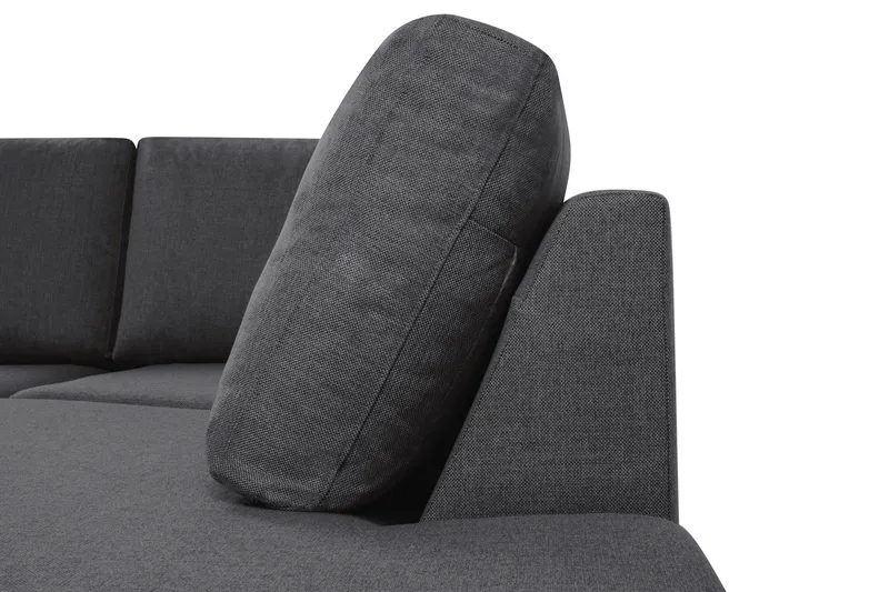 Crazy 4-sits Högervänd U-formad Small Soffa med Divan och Schäslong i Tyg - Mörkgrå - Products - Möbler - Soffa - Divansoffa & schäslongsoffa - 3 sits soffa med divan