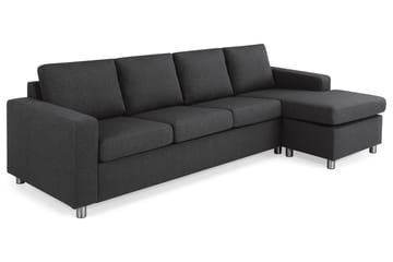 Crazy 4-sits Vändbar L-formad Divansoffa i Tyg - Antracit - Products - Möbler - Soffa - Divansoffa & schäslongsoffa - 4 sits soffa med divan