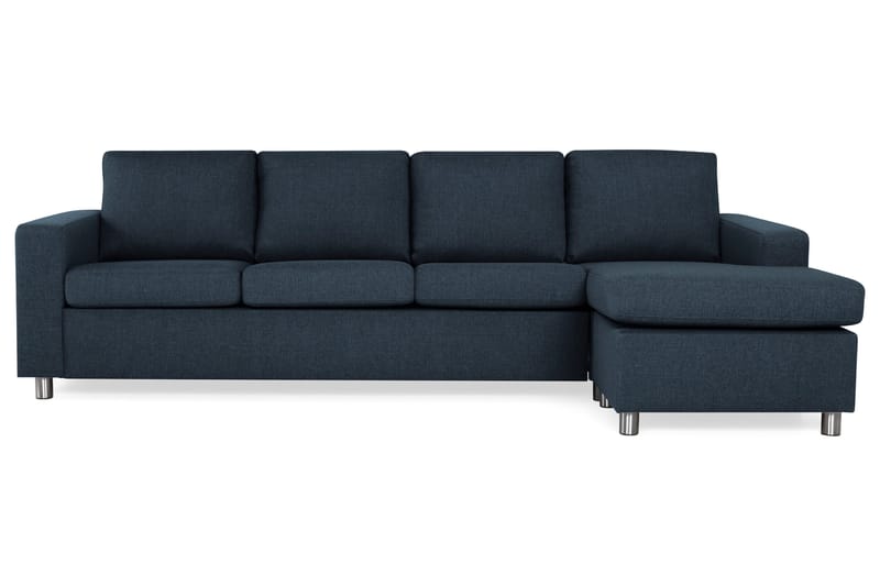 Crazy 4-sits Vändbar L-formad Divansoffa i Tyg - Blå - Products - Möbler - Soffa - Divansoffa & schäslongsoffa - 4 sits soffa med divan