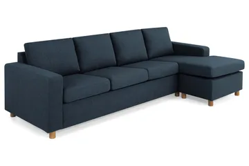 Crazy 4-sits Vändbar L-formad Divansoffa i Tyg - Blå - Products - Möbler - Soffa - Divansoffa & schäslongsoffa - 4 sits soffa med divan