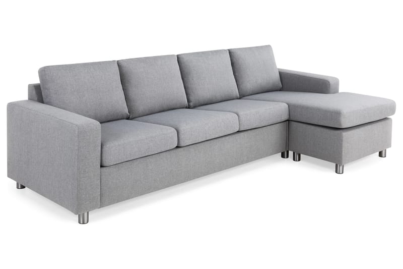 Crazy 4-sits Vändbar L-formad Divansoffa i Tyg - Grå - Products - Möbler - Soffa - Divansoffa & schäslongsoffa - 4 sits soffa med divan