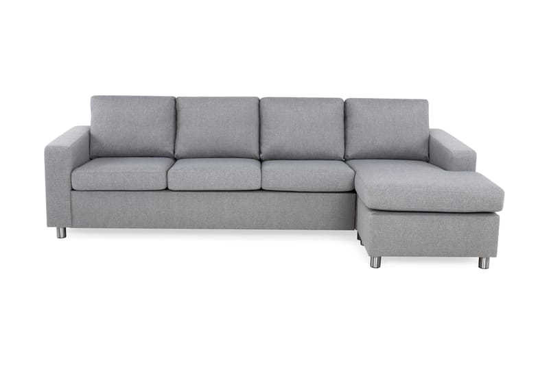 Crazy 4-sits Vändbar L-formad Divansoffa i Tyg - Grå - Products - Möbler - Soffa - Divansoffa & schäslongsoffa - 4 sits soffa med divan