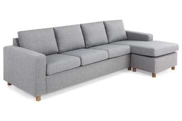 Crazy 4-sits Vändbar L-formad Divansoffa i Tyg - Grå - Products - Möbler - Soffa - Divansoffa & schäslongsoffa - 4 sits soffa med divan