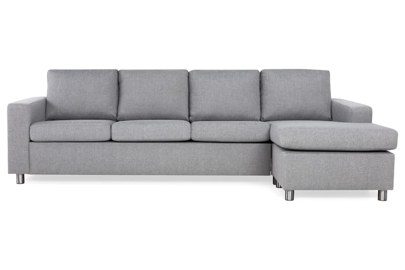 Crazy 4-sits Vändbar L-formad Divansoffa i Tyg - Grå - Products - Möbler - Soffa - Divansoffa & schäslongsoffa - 4 sits soffa med divan