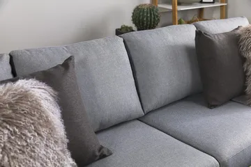 Crazy 4-sits Vändbar L-formad Divansoffa i Tyg - Grå - Products - Möbler - Soffa - Divansoffa & schäslongsoffa - 4 sits soffa med divan