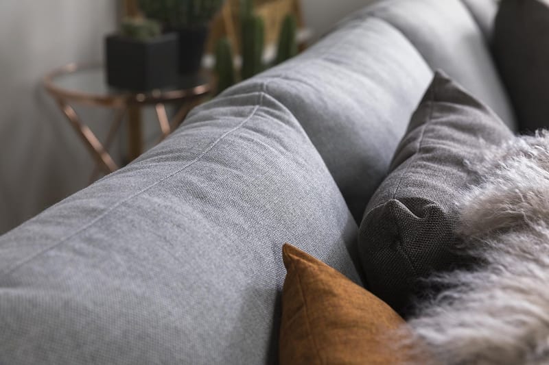 Crazy 4-sits Vändbar L-formad Divansoffa i Tyg - Grå - Products - Möbler - Soffa - Divansoffa & schäslongsoffa - 4 sits soffa med divan