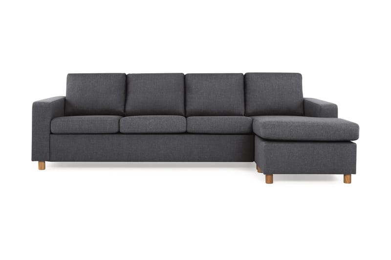 Crazy 4-sits Vändbar L-formad Divansoffa i Tyg - Mörkgrå - Products - Möbler - Soffa - Divansoffa & schäslongsoffa - 4 sits soffa med divan