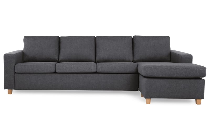 Crazy 4-sits Vändbar L-formad Divansoffa i Tyg - Mörkgrå - Products - Möbler - Soffa - Divansoffa & schäslongsoffa - 4 sits soffa med divan