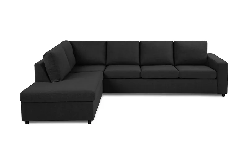 Crazy 4-sits Vänstervänd L-formad Schäslongsoffa i Tyg - Antracit - Products - Möbler - Soffa - Divansoffa & schäslongsoffa - 3 sits soffa med divan