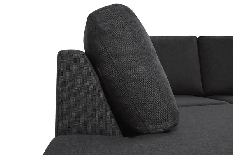 Crazy 4-sits Vänstervänd L-formad Schäslongsoffa i Tyg - Antracit - Products - Möbler - Soffa - Divansoffa & schäslongsoffa - 3 sits soffa med divan