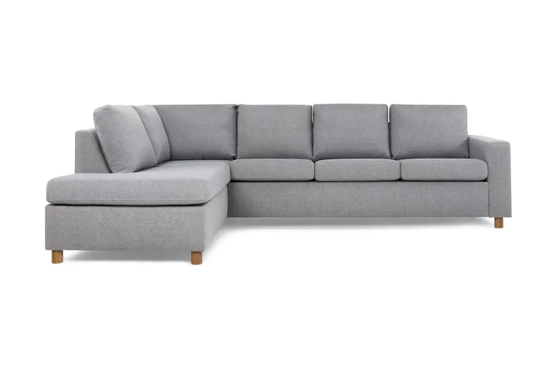 Crazy 4-sits Vänstervänd L-formad Schäslongsoffa i Tyg - Grå - Products - Möbler - Soffa - Divansoffa & schäslongsoffa - 3 sits soffa med divan