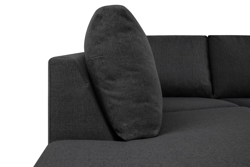 Crazy 4-sits Vänstervänd L-formad Schäslongsoffa i Tyg - Mörkgrå - Products - Möbler - Soffa - Divansoffa & schäslongsoffa - 3 sits soffa med divan