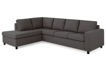 Crazy 4-sits Vänstervänd L-formad Schäslongsoffa i Tyg - Mörkgrå - Products - Möbler - Soffa - Divansoffa & schäslongsoffa - 3 sits soffa med divan