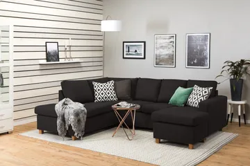 Crazy 4-sits Vänstervänd U-formad Large Soffa med Divan och Schäslong i Tyg - Antracit - Products - Möbler - Soffa - Divansoffa & schäslongsoffa - 4 sits soffa med divan