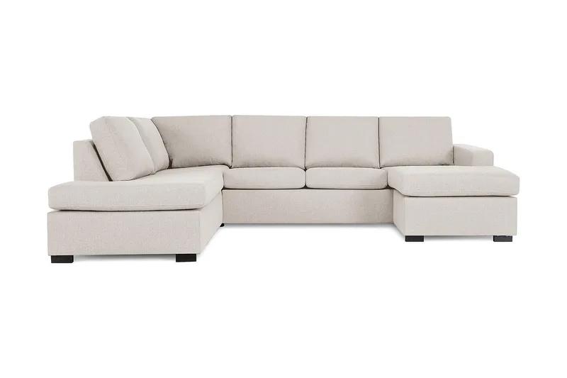 Crazy 4-sits Vänstervänd U-formad Large Soffa med Divan och Schäslong i Tyg - Beige - Products - Möbler - Soffa - Divansoffa & schäslongsoffa - 4 sits soffa med divan