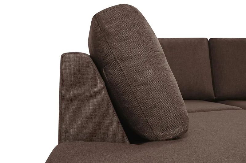 Crazy 4-sits Vänstervänd U-formad Large Soffa med Divan och Schäslong i Tyg - Brun - Products - Möbler - Soffa - Divansoffa & schäslongsoffa - 4 sits soffa med divan
