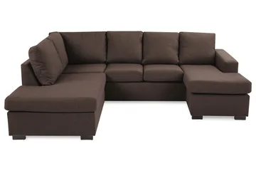 Crazy 4-sits Vänstervänd U-formad Large Soffa med Divan och Schäslong i Tyg