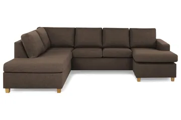 Crazy 4-sits Vänstervänd U-formad Large Soffa med Divan och Schäslong i Tyg - Brun - Products - Möbler - Soffa - Divansoffa & schäslongsoffa - 4 sits soffa med divan