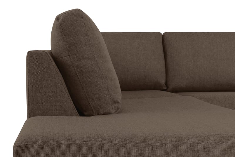 Crazy 4-sits Vänstervänd U-formad Large Soffa med Divan och Schäslong i Tyg - Brun - Products - Möbler - Soffa - Divansoffa & schäslongsoffa - 3 sits soffa med divan