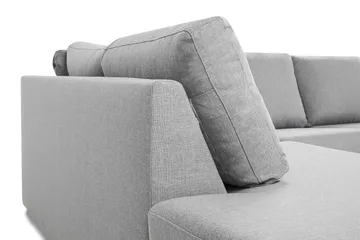 Crazy 4-sits Vänstervänd U-formad Large Soffa med Divan och Schäslong i Tyg - Grå - Products - Möbler - Soffa - Divansoffa & schäslongsoffa - 4 sits soffa med divan