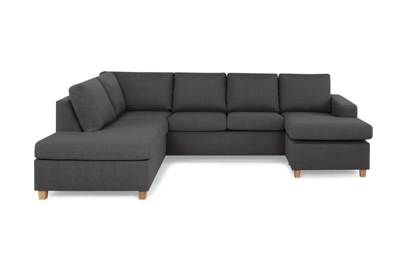Crazy 4-sits Vänstervänd U-formad Large Soffa med Divan och Schäslong i Tyg - Mörkgrå - Products - Möbler - Soffa - Divansoffa & schäslongsoffa - 4 sits soffa med divan