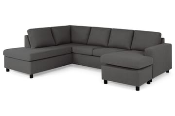 Crazy 4-sits Vänstervänd U-formad Large Soffa med Divan och Schäslong i Tyg - Mörkgrå - Products - Möbler - Soffa - Divansoffa & schäslongsoffa - 4 sits soffa med divan