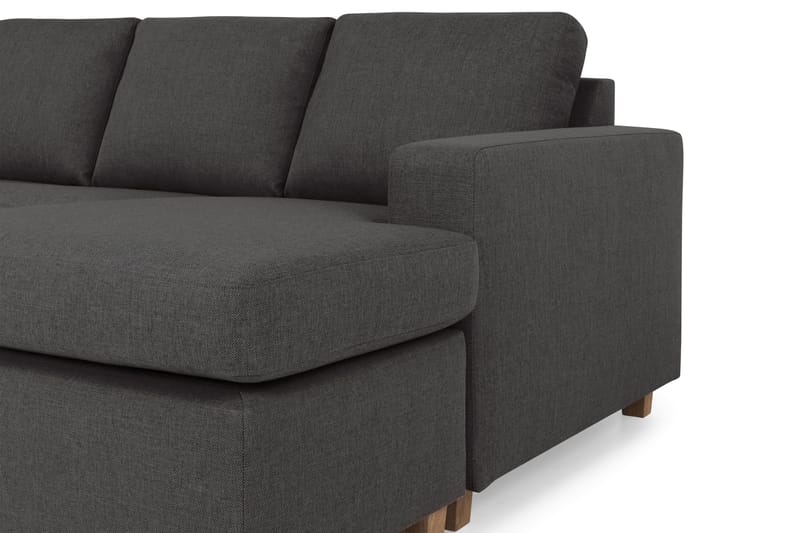 Crazy 4-sits Vänstervänd U-formad Small Soffa med Divan och Schäslong i Tyg - Mörkgrå - Products - Möbler - Soffa - Divansoffa & schäslongsoffa - 3 sits soffa med divan