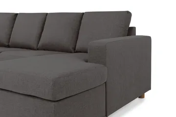 Crazy 4-sits Vänstervänd U-formad Small Soffa med Divan och Schäslong i Tyg - Mörkgrå - Products - Möbler - Soffa - Divansoffa & schäslongsoffa - 3 sits soffa med divan