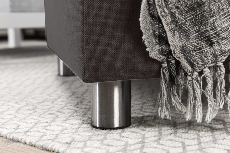 Crazy 4-sits Vänstervänd U-formad Small Soffa med Divan och Schäslong i Tyg - Mörkgrå - Products - Möbler - Soffa - Divansoffa & schäslongsoffa - 3 sits soffa med divan