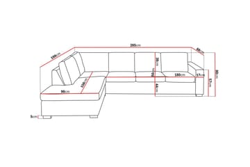 Crazy Limited Edition 4-sits Vänstervänd L-formad Djup Schäslongsoffa i Tyg - Grå - Products - Möbler - Soffa - Divansoffa & schäslongsoffa - 4 sits soffa med divan