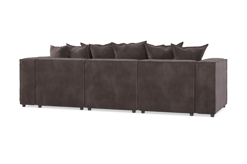 Cubo 4-sits Vändbar L-formad Djup Modulsoffa med Divan i Sammet - Mörkgrå - Products - Möbler - Soffa - Divansoffa & schäslongsoffa - 3 sits soffa med divan