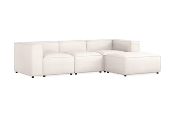 Cubo 4-sits Vändbar L-formad Djup Modulsoffa med Divan i Tyg - Vit - Products - Möbler - Soffa - Divansoffa & schäslongsoffa - 3 sits soffa med divan