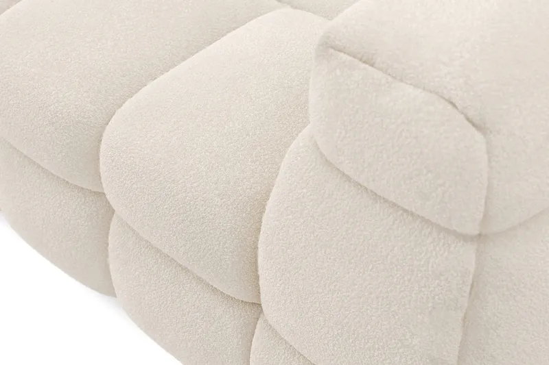 Elise 4-sits Bubblig Soffa med Divan Vänster - Beige Teddy - Products - Möbler - Soffa - Divansoffa & schäslongsoffa - 4 sits soffa med divan