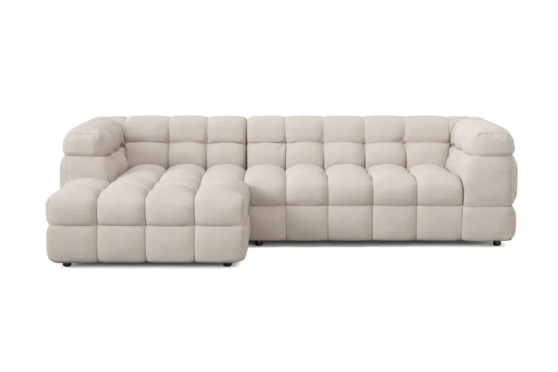 Elise 4-sits Bubblig Soffa med Divan Vänster - Beige - Products - Möbler - Soffa - Divansoffa & schäslongsoffa - 4 sits soffa med divan
